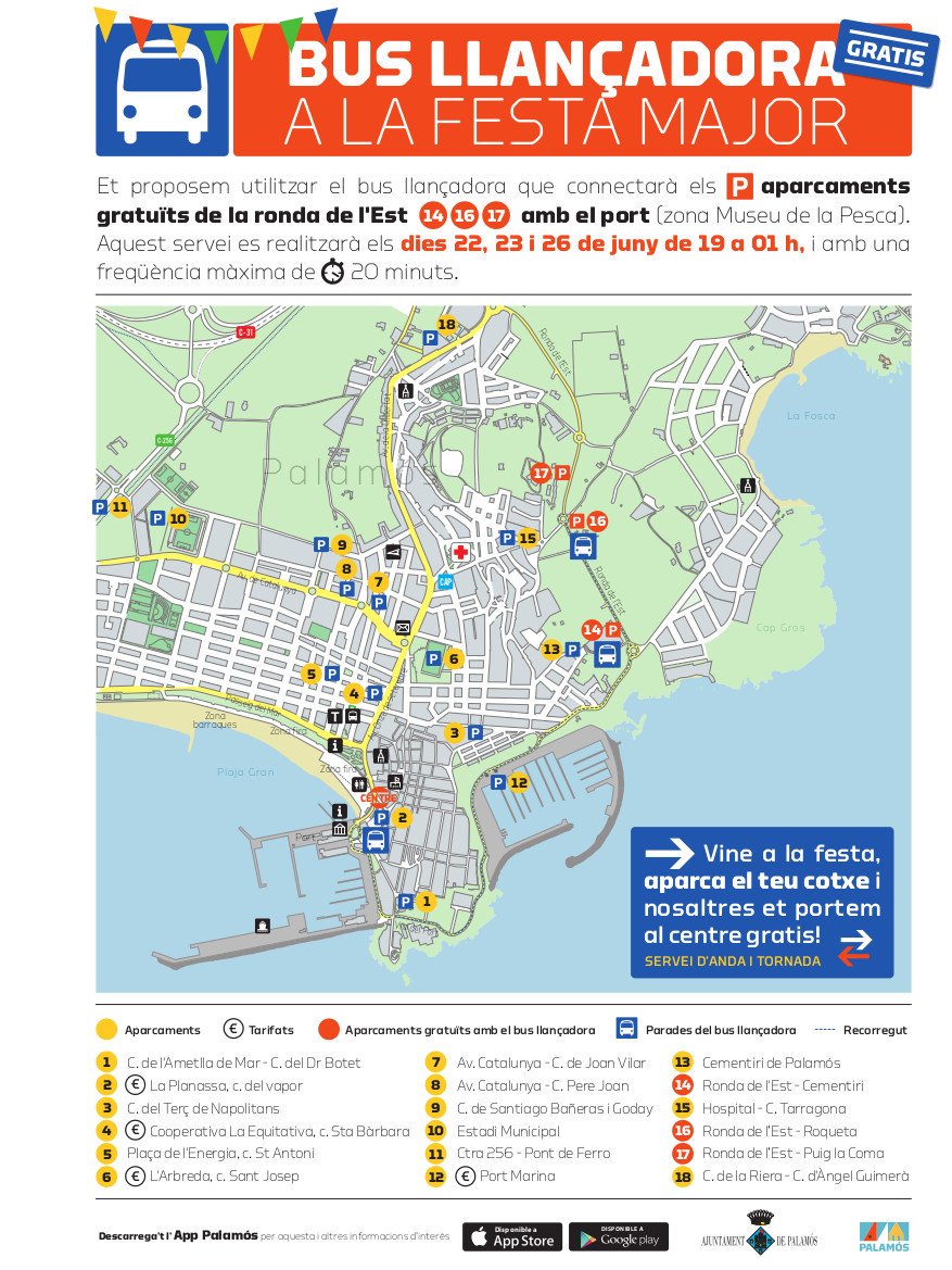 Imatge detallada del servei de bus ofert per l'Ajuntament de Palamós.