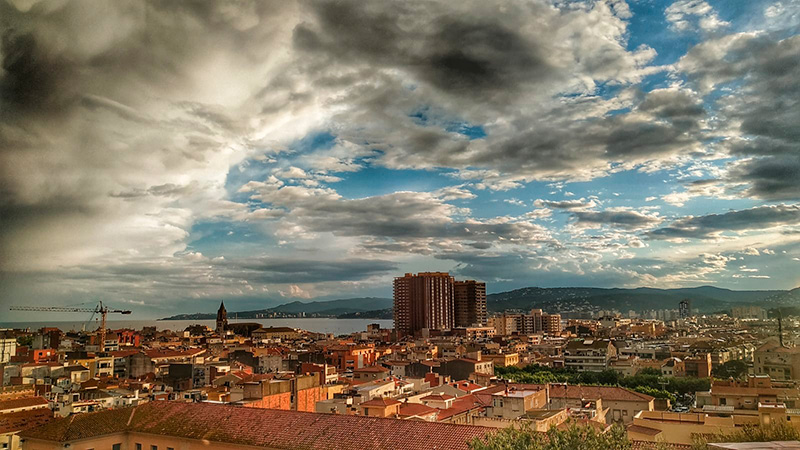 Fotografia de Palamós després de la tempesta d'ahir dijous. (Foto: Joan Torrelles)