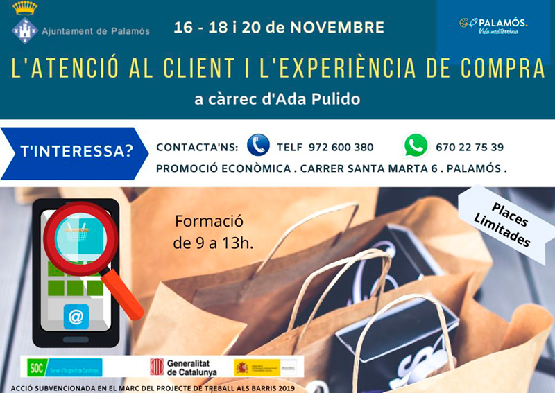 16,18 i 20 de novembre - L'atenció al client i l'experiència de compra, a càrrec d'Ada Pulido.