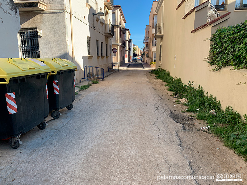 El carrer de la Mercè, en direcció a l'Avinguda de Catalunya, aquest matí.