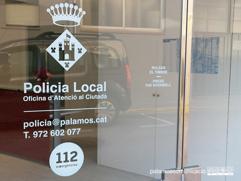 La seu de la Policia Local de Palamós, al carrer de Josep Joan.