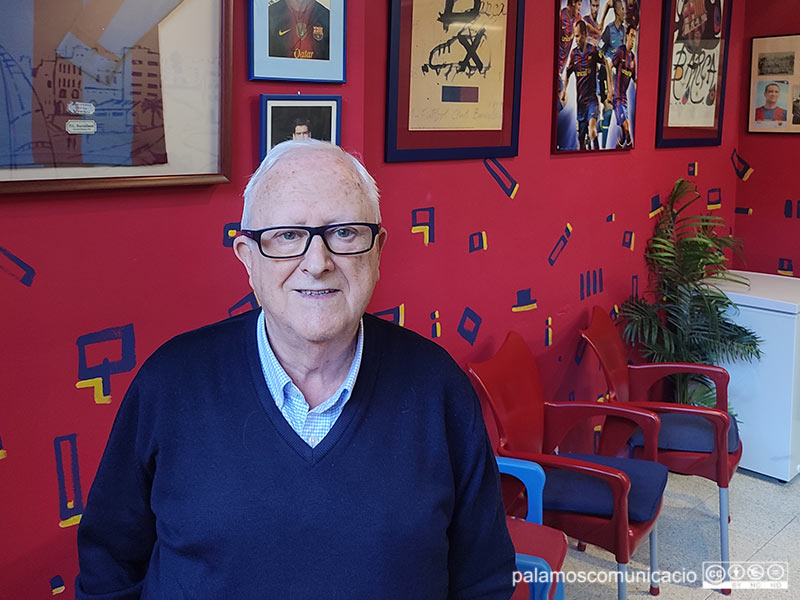 El president de la Penya Barcelonista de Palamós, Salvador Reinaldos Plaja.