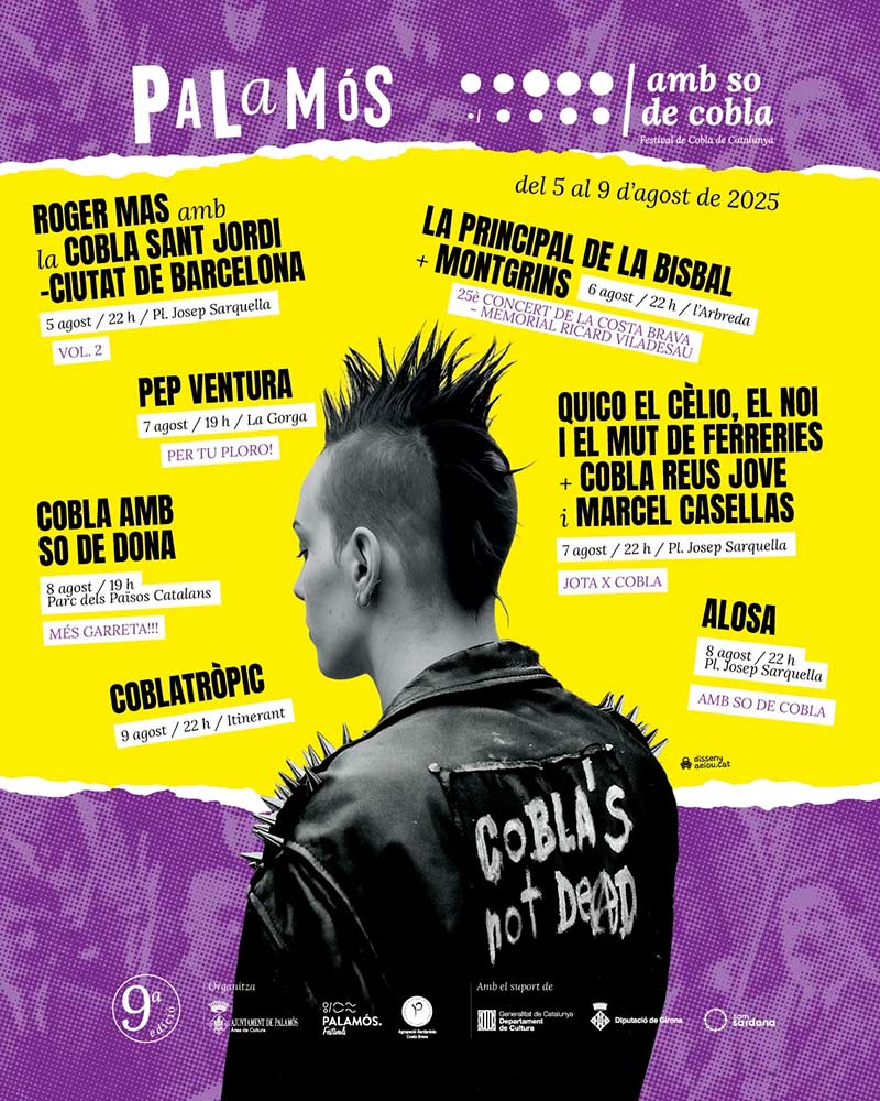 Cartell 'Amb so de cobla'. (Font: Ajuntament de Palamós).