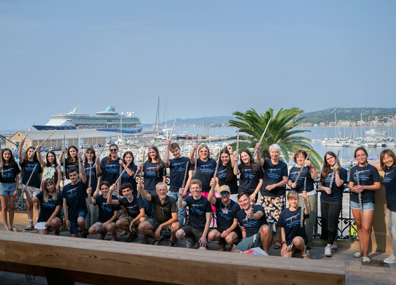 Participants del primer curs d'estiu de flauta travessera. (Foto: Àrea de Cultura de l’Ajuntament de Palamós).