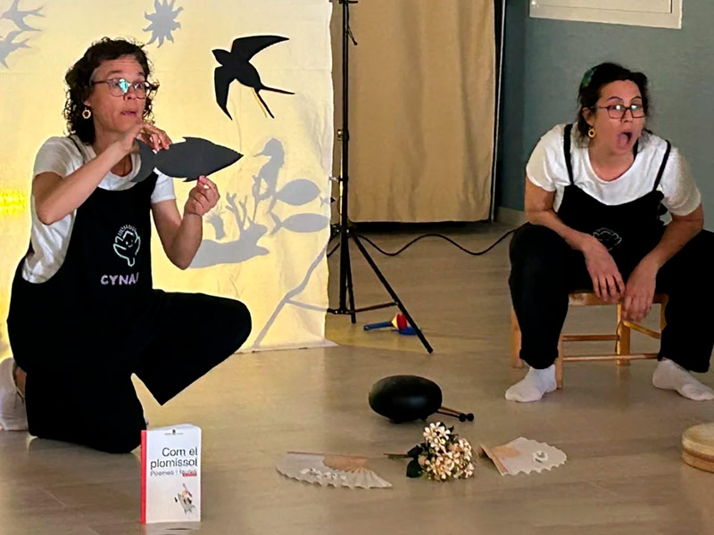 Avui a la biblioteca, 'Poemes musicats de la Joana Raspall', a càrrec de Cynara Contes. (Foto: Cynara Contes).