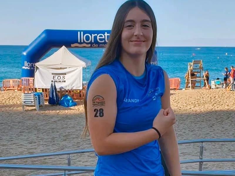 La nedadora del Club Natació Palamós, Alexandra Cánovas. (Foto: Club Natació Palamós).