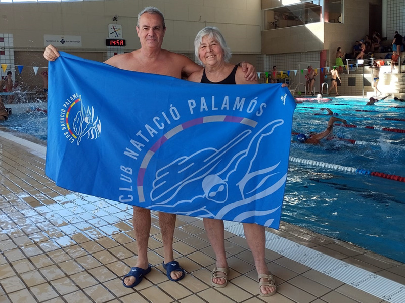 Pere Puig i Roser Castillo celebrant els èxits aconseguits. (Foto: CN Palamós).