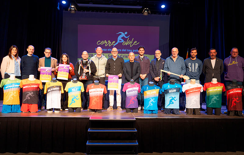 Imatge de la presentació de la 4a edició del Correpoble a l’Espai Ridaura de Santa Cristina d’Aro. (Foto: Correpoble).