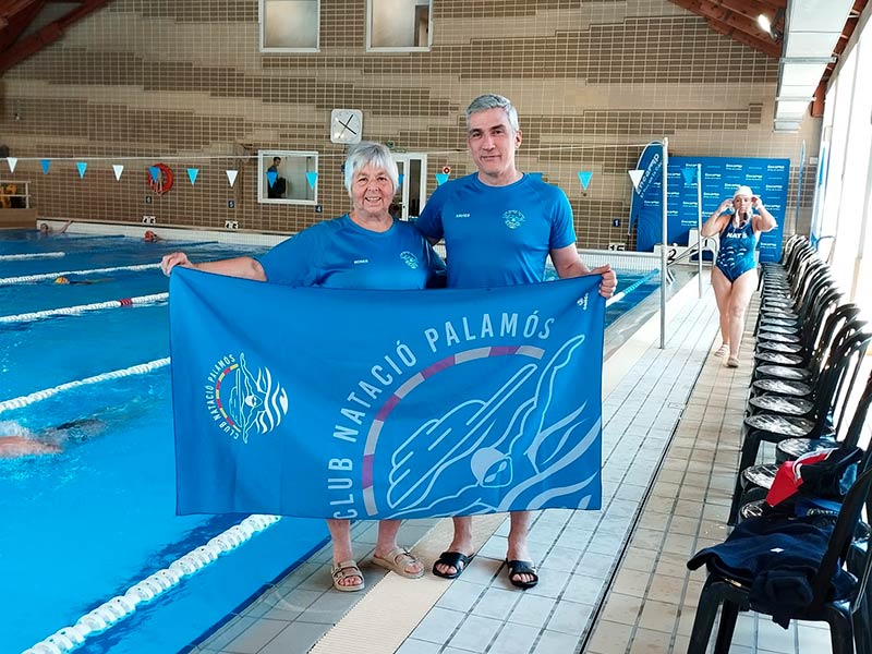 Els nedadors del CN Palamós Roser Castillo i Xavier Bestús. (Foto: CN Palamós).
