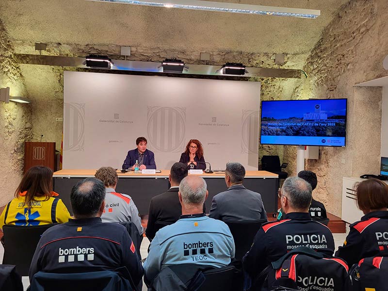 Acte de presentació del balanç d'activitat del 112 a la vegueria de Girona. (Foto: Gencat).