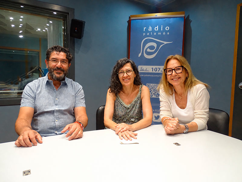 Jesús Vieytes, Anna Pallarès i Cristina Montañés, de l'ABS Palamós avui a Ràdio Palamós.