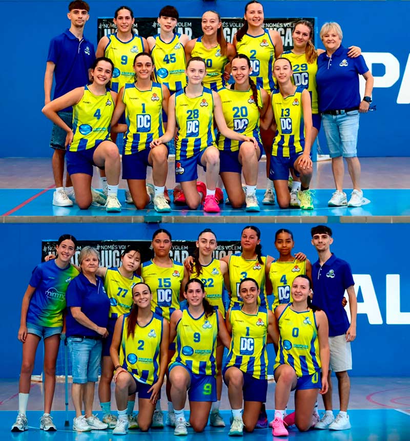 Els equips cadet i júnior femení del Club Esportiu Palamós. (Foto: CE Palamós).