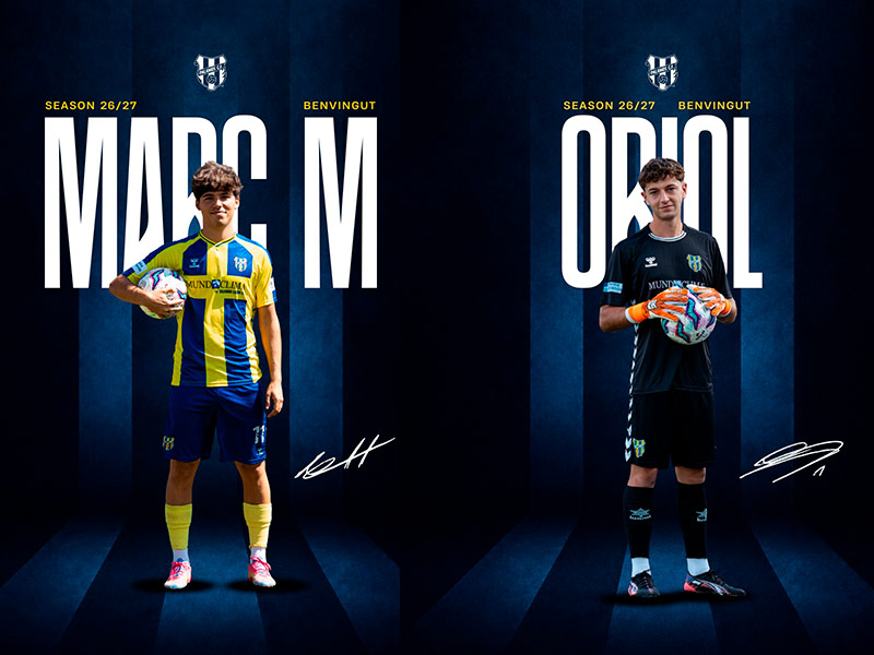 Marc Marí i Oriol jugaran amb el Degà aquesta propera temporada. (Foto: Palamós CF - Laura Heras).