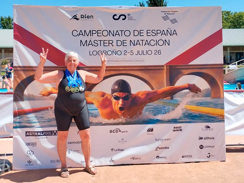 La nedadora del Club Natació Palamós, Roser Castillo, aquest passat cap de setmana a Logronyo. (Foto: Club Natació Palamós).