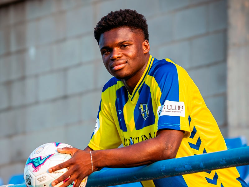 Abdoul té 22 anys i torna al Degà després de dues temporades. (Foto: Palamós CF - Laura Heras).