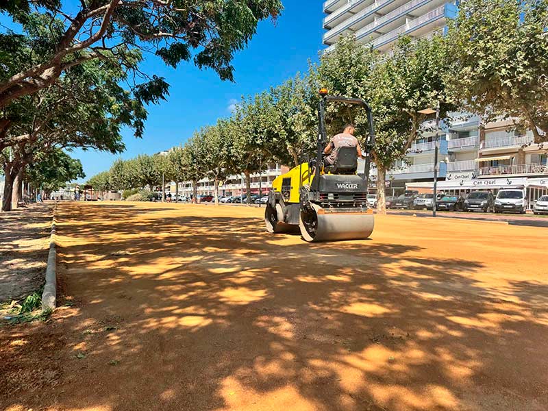 L'actuació va anar a càrrec d’operaris de la Brigada i d’una empresa especialitzada en obra pública. (Foto: Ajuntament de Palamós).
