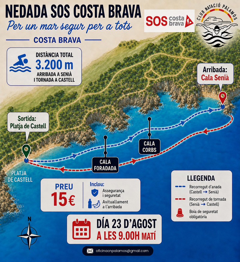 Cartell de la nedada reivindicativa.