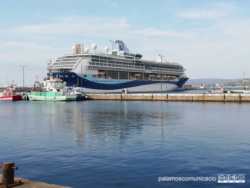 El Marella Discovery 2 al port de Palamós, en una imatge d'arxiu.