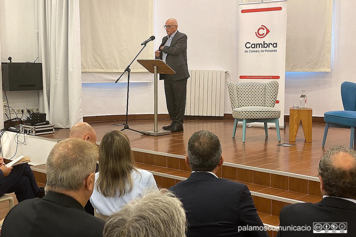 Josep Oliu, president del Banc Sabadell, a l'acte que s'ha fet aquest matí organitzat per la Cambra de Comerç de Palamós.