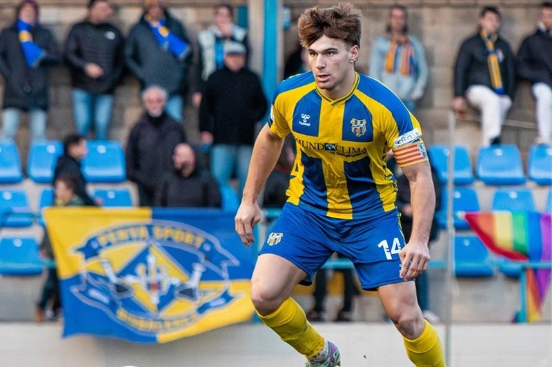 El jugador del Palamós, Marc Lloret. (Foto: Palamós CF - Laura Heras).