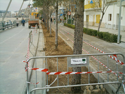 Obres al passeig de Sant Antoni, aquest migdia