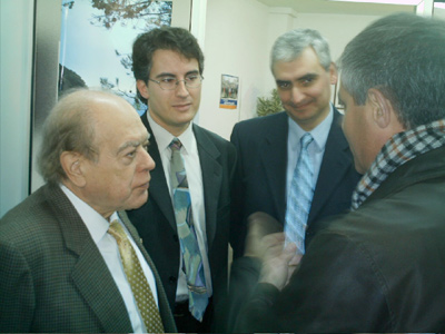 Jordi Pujol acompanyat de diversos càrrecs de CDC, dissabte a Palamós