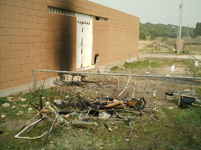 El vestidor del camp de Belitrà, aquest migdia