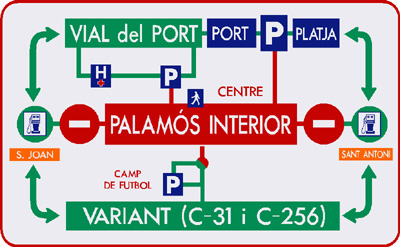 Gràfic informatiu distribuït per la Policia Local de Palamós
