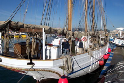 El pailebot Santa Eulàlia en una anterior visita a Palamós