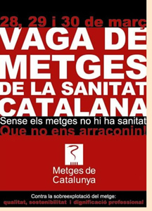 Cartell de la vaga de metges