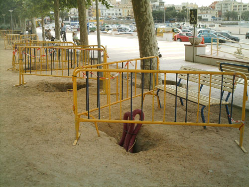 Les obres del passeig.