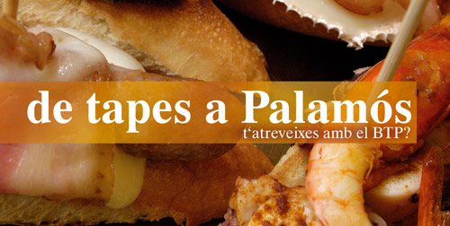 Imatge del díptic sobre els bars de tapes de Palamós.