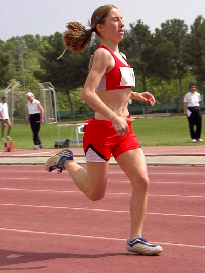 Elena Fonalleras, en plena cursa.
