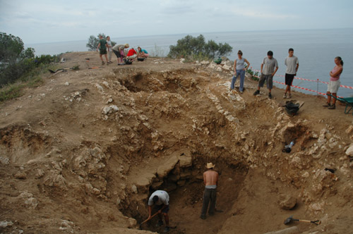 El dipòsit excavat al poblat ibèric de Castell.