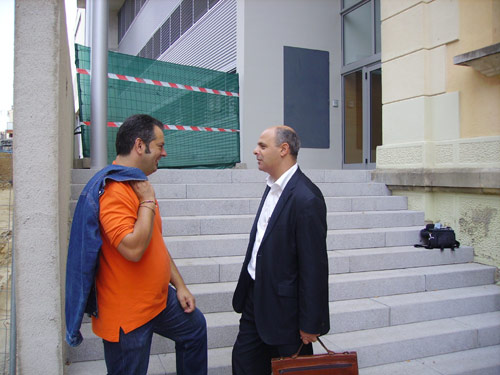 Joan Boada, a la dreta, i Francesc Matés, avui al Ruiz Giménez.