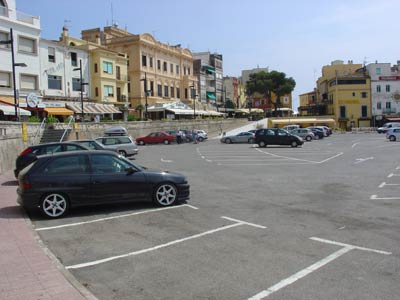 Imatge del pàrquing de la Planassa on aquesta passada matinada es va produïr una baralla.