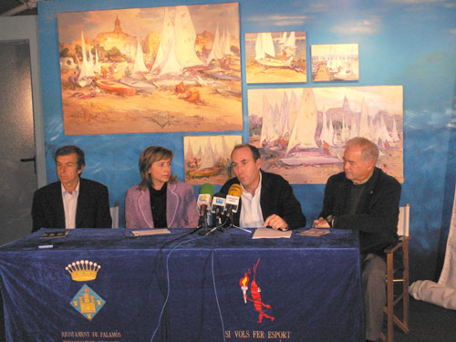 Un moment de la presentació de la Christmas Race, avui a Palamós.