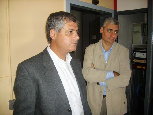 Eudald Casadesús, en primer terme, president de CDC a la demarcació de Girona.