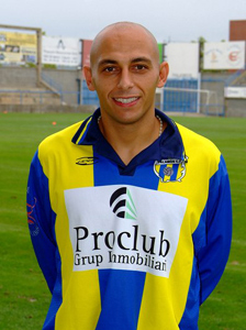El jugador del Palamós Club de Futbol, Ángel Villacampa.