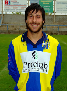 El jugador del Palamós Club de Futbol, Tomàs Serrano.