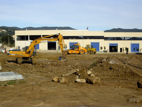 Una imatge de les obres al PAEC de Calonge.