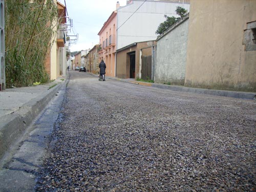 El carrer de la Rutlla Baixa, amb el nou paviment.
