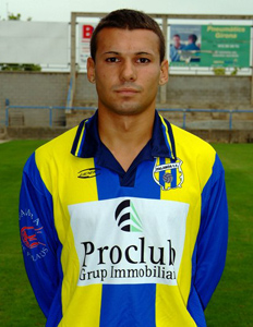 El jugador del Palamós Club de Futbol, Albert Jaén.