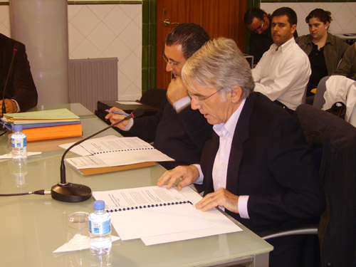 Jordi Sistach, ahir durant la seva intervenció davant del Ple municipal.