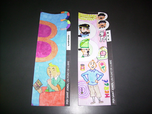 Els dos punts de llibre guanyadors del concurs.