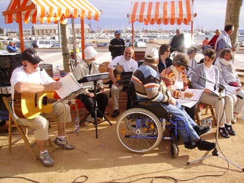 El grup musical de Rheda-Wiedenbrück format per discapacitats.