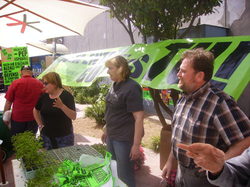 Josep Espadalé, en primer terme, en un acte de campanya.
