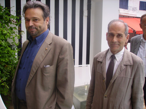 Ernest Benach i Feliu Antúnez, avui a Palamós.