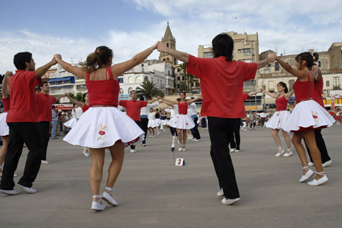 Una de les colles participants al concurs de Palamós. (Fotografia cedida per Josep Lois).