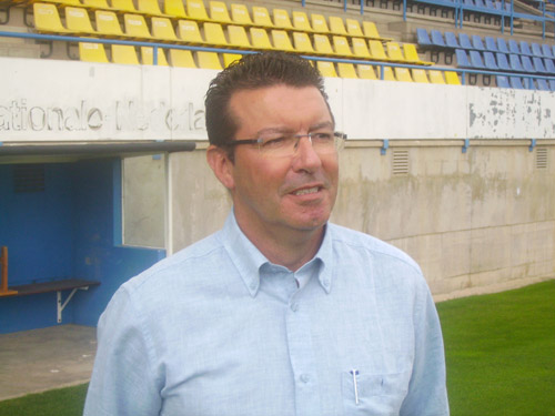 Cándido Viana, al Nou Estadi Municipal de Palamós.